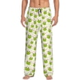 thumbnail image 1 of Fotbe Green Frog Pantalones de Pijama para Hombre, Pantalones de Dormir, Pantalones de Casa con Cintura Ajustable y Bolsillos-XX-Large, 1 of 6