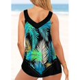 thumbnail image 3 of Maillot de Bain Deux Pièces pour Femmes Grande Taille avec Nœud Imprimé et Short, 3 of 4