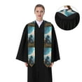 thumbnail image 4 of Hirioo Astronaut Contemplating Planet for 72" Graduation Shawl Stole Unisex Adults Graduation Sash Honor Graduation Stole for High School and College-Sharp Corner, 4 of 7