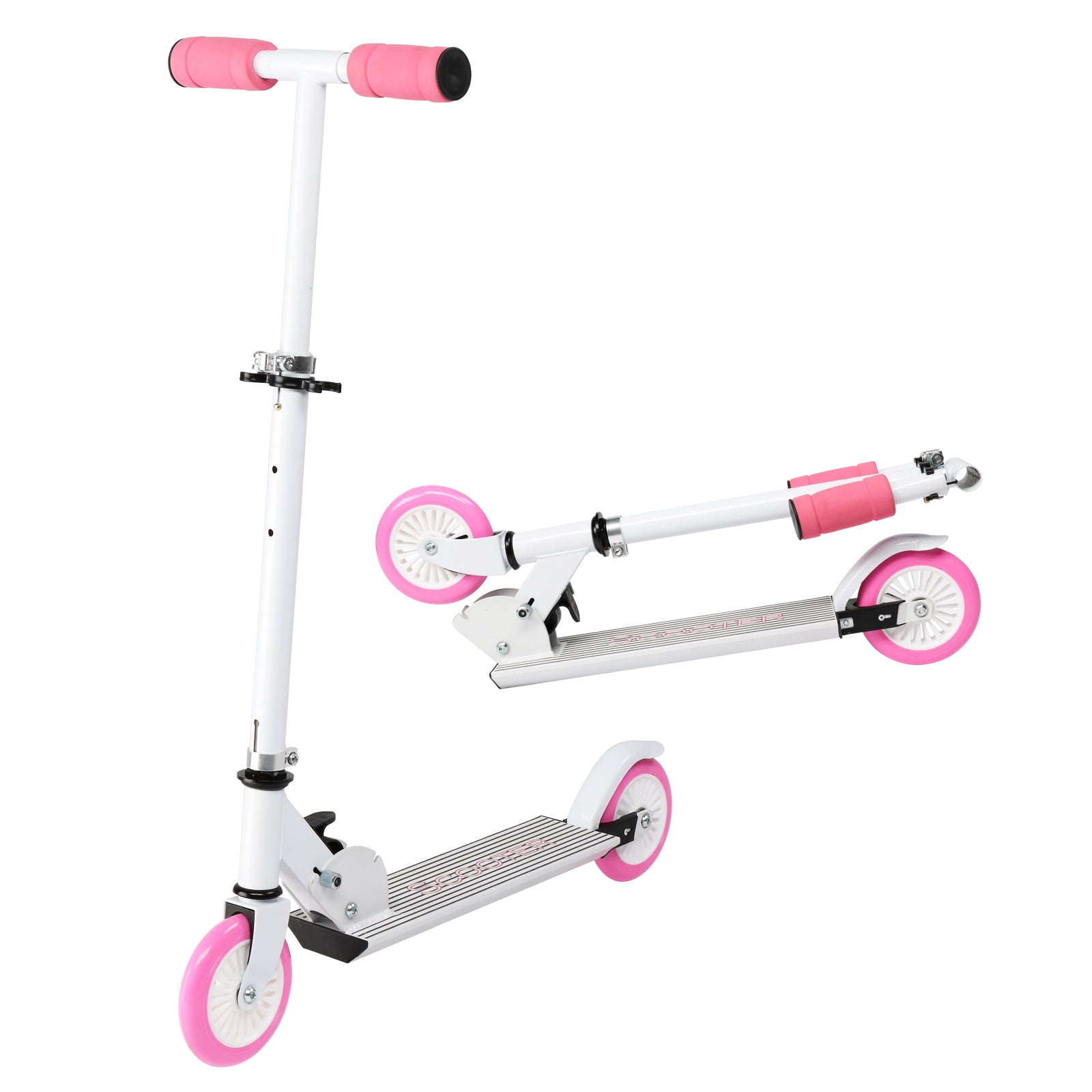 Kick Scooter for Kids and Teens, T-Bar Foldable Scooter with 3 Height Adjustable Kick Scooter for Kids and Teens, T-Bar Foldable Scooter with 3 Height Adjustable
