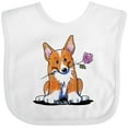 thumbnail image 3 of Inktastic Flower Corgi Boys or Girls Baby Bib, 3 of 4