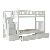 Columbia Staircase Bunk Bed Twin over Twin in Multiple Colors and Configurations