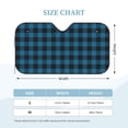 thumbnail image 3 of Bingfone Blue Black Plaid Car Windshield Sunshade,Sun Foldable Sun Shield Sun Visor for Car - Medium, 3 of 8