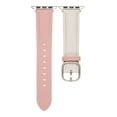 thumbnail image 3 of Fashion Band for Apple Watch 42mm 41mm 40mm 38mm with Adjustable Stainless Steel Buckle, Elegant Lychee Texture PU Leather Strap Slim Wristband for iWatch Series 10 9 8 7 6 5 4 SE 3 2 1, Whitepink, 3 of 7