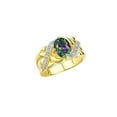 thumbnail image 5 of RYLOS Rings for Women 14K Gold Plated Silver Ring Classic 9X7MM Oval Gemstone & Diamonds June Alexandrite Jewelry Size 10, 5 of 6