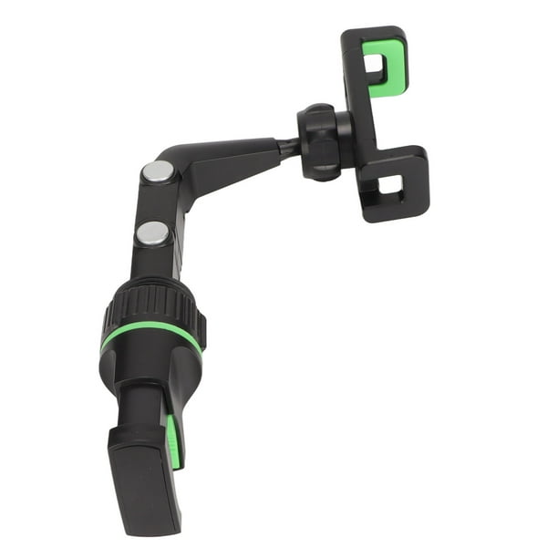 Soporte para teléfono con espejo retrovisor giratorio de 360 grados, ancho ajustable, fácil instalación, soporte para teléfono celular para automóvil ampliamente utilizado