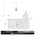 thumbnail image 3 of Abbott Medium Pendant in Black with Chrome Mesh Panels, 3 of 3