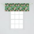 thumbnail image 2 of Ambesonne Luau Window Valance, Exotic Pastel Plumeria Pattern, 54" X 18", Teal Green, 2 of 3