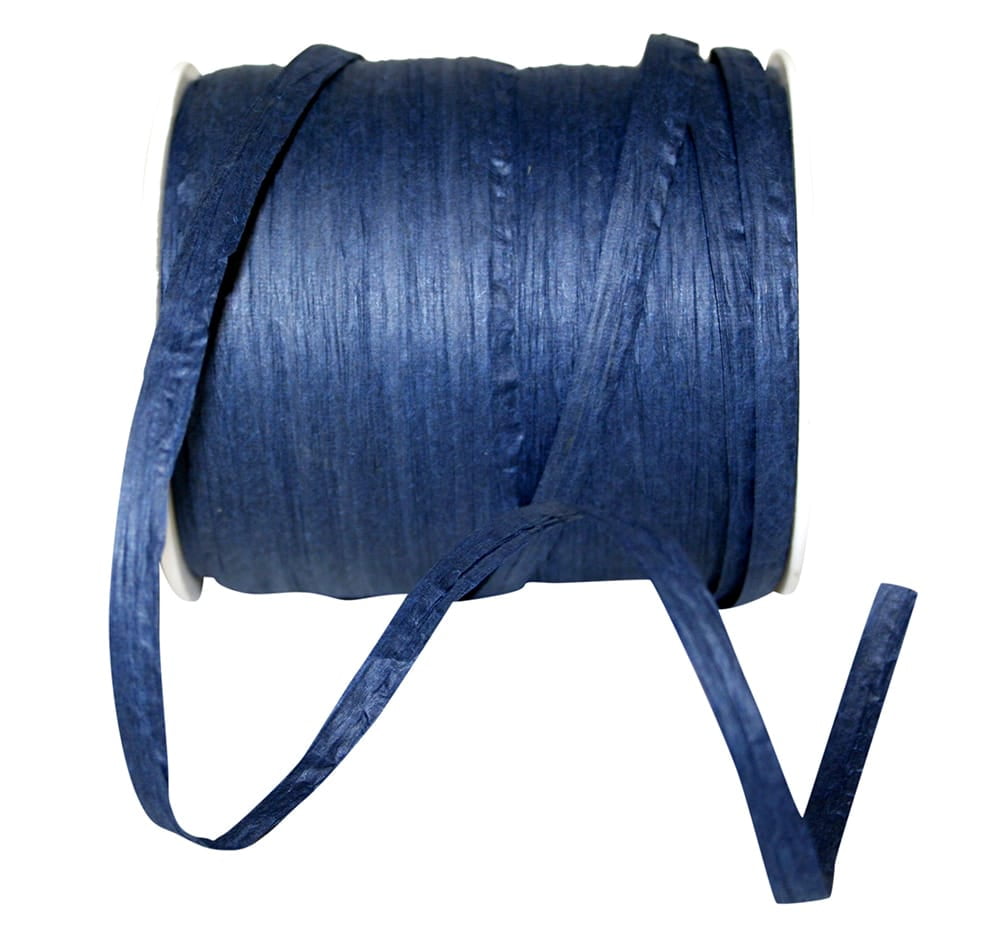 JAM Paper Raffia Paper Ribbon, Navy Blue, 1/4in x 100yd, 1/Pack ...