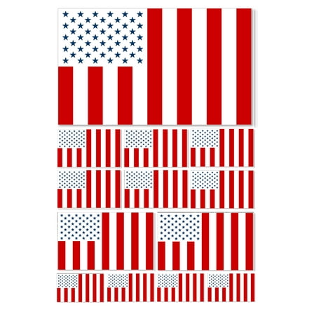 13Pcs Pack USA Civil Peace Flag Assortment Assorted Vinyl Sticker Decals