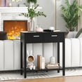 thumbnail image 6 of Costway Accent Console Table Entryway Sofa Foyer Table Storage Shelf with 2 Drawers Black, 6 of 10