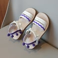 thumbnail image 5 of Gubotare Toddler Girls Sandals Toddler Girl Sandals - Little Girl Summer Dress Shoes Lightweight Open Toe Beach Holiday,Purple 12, 5 of 5