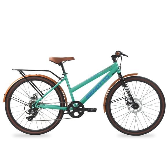 Bicicleta BENOTTO City ECO MOTION R26 7V. Frenos Doble Disco Mecanico Acero Celeste/Negro Talla:UN