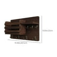 thumbnail image 3 of OEFNTAC Wall Mounted Key Hooks Entryway Organizer Iron Wood Key Rack Small Space Storage Hanger 15.9x9x3.9in, 3 of 9