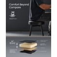 thumbnail image 2 of VASAGLE EKHO Collection - Dining Chairs Stools Set of 2, Upholstered Kitchen Stools, Vanity Stools, Synthetic Leather with Stitching, Ink Black, 2 of 8