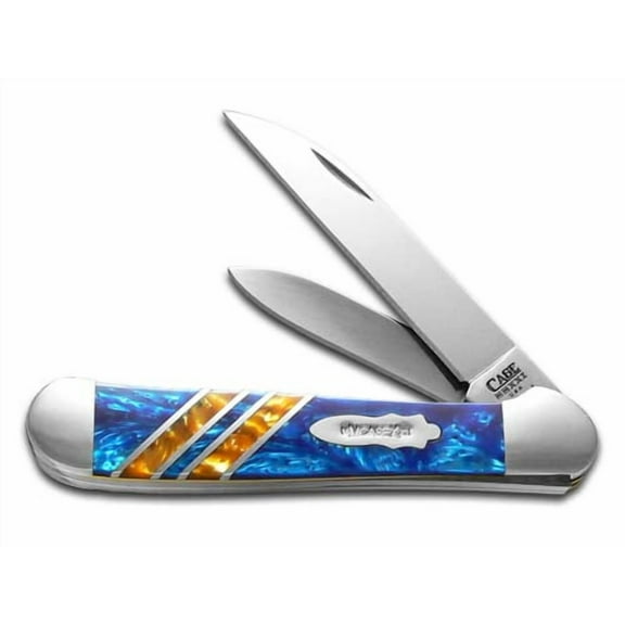 Case xx Knives Copperhead Vault Collection Blue Cloud & Butter Rum Corelon Stainless Pocket Knife