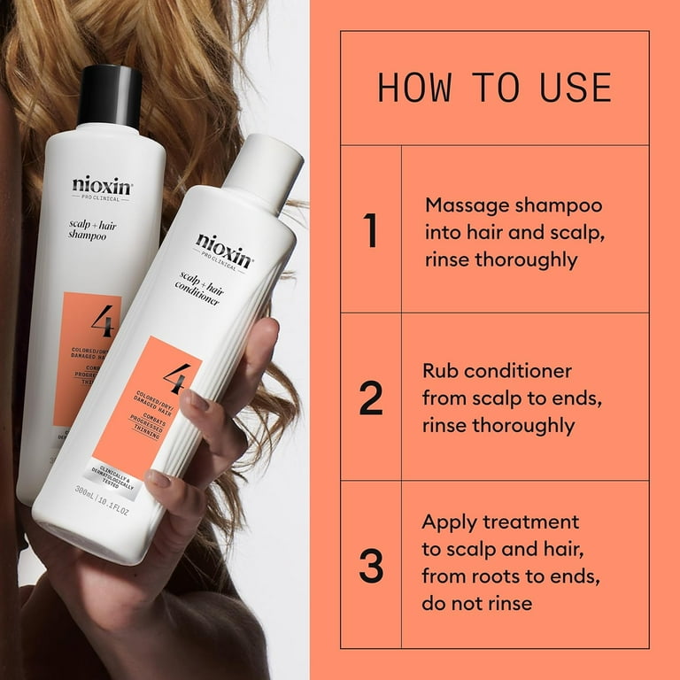 Nioxin Pro Clinical System 4 Scalp Therapy Treatment for Colored