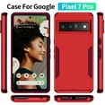 thumbnail image 2 of Feishell Case Fit for Google Pixel 7 Pro 6.7 inch,Military Grade Shockproof Protection Hybrid Armor Double Layer Hard PC + Soft TPU Drop Resistant Anti-Fingerprint Phone Cover,Red, 2 of 7