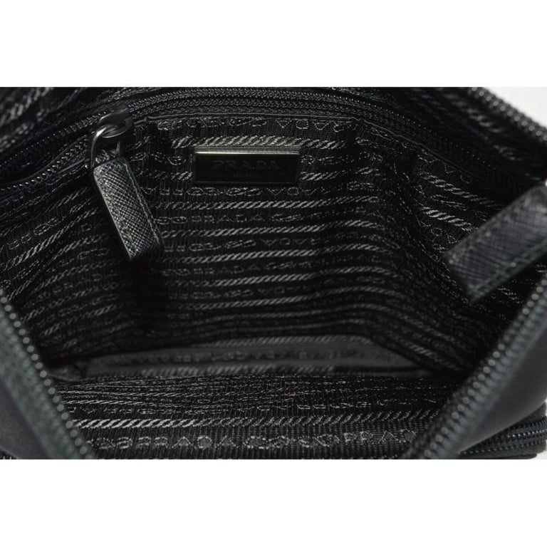 Prada Tessuto Saffiano Black Messenger Bag Cross Body 2VH563 Prada Tessuto Saffiano Black Messenger Bag Cross Body 2VH563