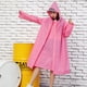 thumbnail image 2 of Poncho de lluvia para adultos, EVA, transpirable, con capucha, impermeable para ciclismo al aire libre, para hombres y mujeres, color rosa y rojo, talla L, 2 of 5