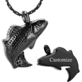 thumbnail image 4 of Fish Urn Cremation Necklace for Ashes Urn Necklaces for Human Ashes in Loving Memory of Dad Fishing Locket Ashes Holder Keepsake Cremation Memorial Pendant Jewelry, 4 of 8