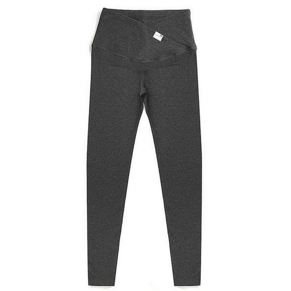 Efsteb Maternity Leggings for Women Winter Plush Warm Pants Casual Stretchy Fleece Lined Warm Maternit Pants Pregnancy Leggings (Dark Gray,XL)