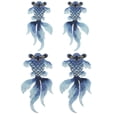 thumbnail image 1 of 4pcs Embroidered Patches Goldfish Design Clothes Patches DIY Clothes Decor, 1 of 7