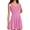 Pink, variant on Womens Sleeveless Casual Crewneck Knitted Crochet Hem Flowy Tank Mini Dresses