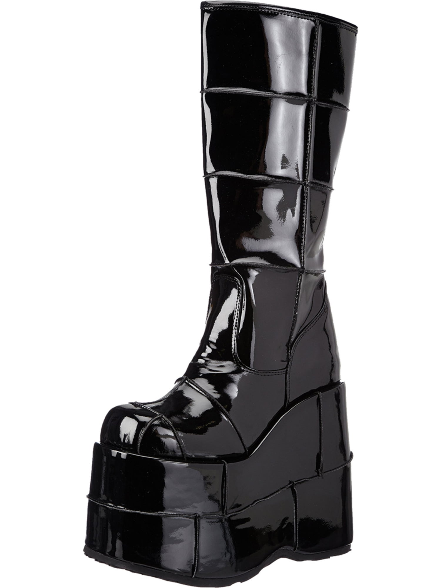 mens black platform boots