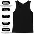 thumbnail image 4 of Diamond Star Men's Undershirts (Pack of 6) - Soft Cotton Blend, Tag less Tank Tops Cotton Spandex Undershirts Sleeveless, A-Shirt Crew Neck - Comfortable Fit, 4 of 6