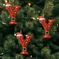 thumbnail image 4 of New Christmas 26 Letter Initial Ornament, 2D Personalized Christmas Red Hat & Belt Design Letter Decorative Hanging, Acrylic Flat Letters Alphabet Ornament with Snowflake Star and Red Berries, DIY Y, 4 of 5