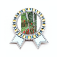 thumbnail image 1 of Que rama Rojo cuerda Insignia broche Medalla ganadora, 1 of 3