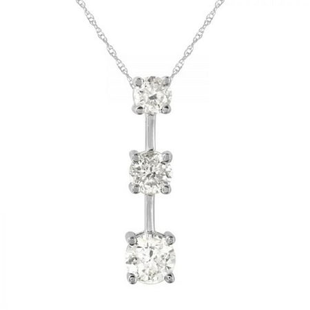 Foreli 0.9CTW Diamond 14K White Gold Necklace