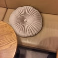 thumbnail image 5 of Kbndieu Round Throw Pillows 16 inch Pumpkin Pleated Pillow Decorative Round Floor Pillows Cushion for Living Room Sofa Bed (Coffee), 5 of 5