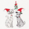 thumbnail image 5 of Linum Home Textiles Christmas Cute Couple Embroidered Turkish Cotton Hand Towel - Set of 2, 5 of 7
