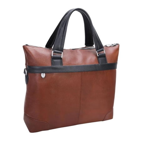 UPC: 0642154183903 | McKlein U Series  EASTWARD   Pebble Grain Calfskin Leather 15  Leather  Two-Tone  Laptop & Tablet Briefcase  Brown (18390)