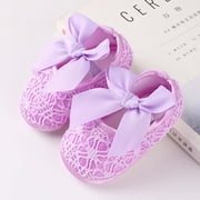 Luxalzxs Infant Toddler Kids Baby Girls Anti-Slip Shoes Soft Sole First Walker Princess Shoes 0-15 Months