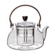 thumbnail image 5 of Tetera de vidrio Tetera de vidrio Hervidor de 1 l Hervidor de té para estufa Tetera de hojas sueltas para cocina Casa de té Barbacoa Camping, 5 of 9