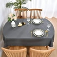 thumbnail image 2 of Large Oval Tablecloth 60 x 120 Inch Washable Fabric Table Cloth Solid Grey Table Cover for Dining Wedding Party Banquet Tabletop Decoration, 2 of 5