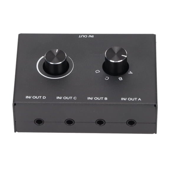 Switcher, 4 Sources 1 Source 4 Ports 3.5mm Stereo Passive Switcher Special Design 1 Output  for MP4 for Headphones