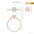 thumbnail image 6 of ANGARA Natural Diamond Tapered Cathedral Engagement Ring in 14K Rose Gold for Women (Size-5.9mm| Color-H| Clarity-SI2) | April Birthstone, Anniversary, Jewelry Gift for Women | Natural Diamond Ring, 6 of 11