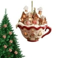 thumbnail image 4 of ZCSKFIN Hot Cocoa Mug 2D Acrylic Christmas Ornaments, Coffee Cup-Themed Tree Decorations, Charming and Funny Accents for Holiday Tree Displays and Festive Home Cheer, 4 of 7