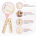 thumbnail image 3 of 100 Pcs Large 7.2cm Wooden Clothespins for Clothes, Photos, Crafts, 3 of 5