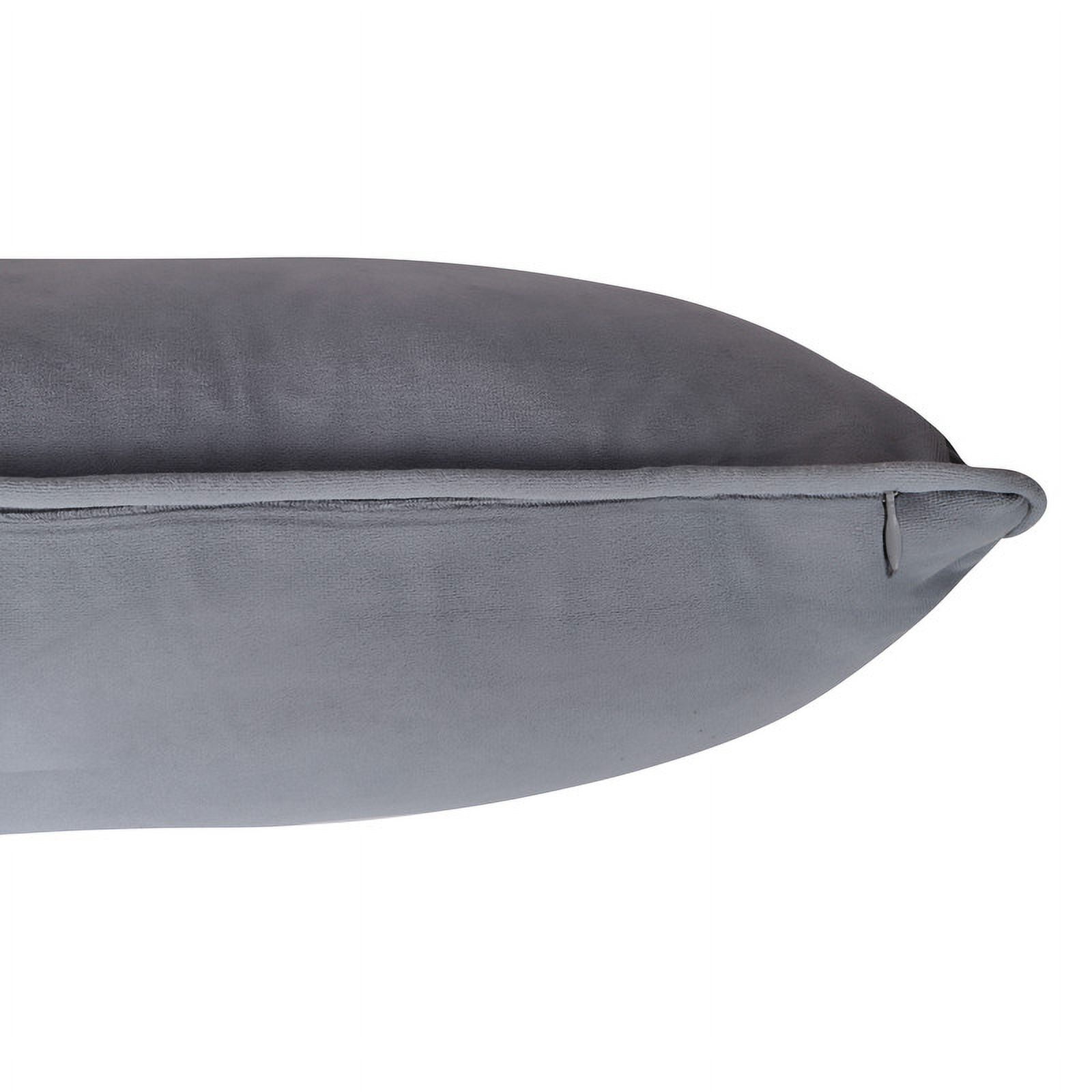 A1HC Set of 2 Luxurious Soft Velvet Throw Pillow Covers Only, 18"x18", Dark Grey, Decorative Cushion Covers with Hidden YKK Zipper for Sofa or Bed