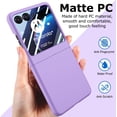 thumbnail image 4 of for Motorola Razr+ 2023 Case with Integrated Glass Screen Protector, Slim Matte Hard PC Back Cover Scratch-Resistant Full Coverage Phone Case for Moto Razr Plus 2023 - Purple, 4 of 12