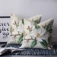 thumbnail image 2 of Vintage Floral Spring 26x26 Pillow Covers Set of 2, Rustic Botanical White Flowers Throw Pillow Covers Decorative Couch Cushion Case, Microfiber Square Pillowcases for Bedroom Car Living Room, 2 of 7