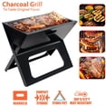thumbnail image 3 of INTELIVE 17.5in Folding Camping Barbecue Grill, Portable Charcoal Grill, Foldable Camping Grill for Outdoor Barbecue Picnic, 3 of 12