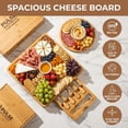 thumbnail image 2 of Charcuterie Board Set – Premium Bamboo Cheese Board with Slide-Out Drawer – Complete Hosting Set for Party Nights & Parties – Perfect Housewarming Gift and Wedding Gift for Couples, 2 of 7