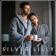 thumbnail image 2 of Womens Robe Shawl Collar Bathrobe (XX Large/XXX Large, Powder White), 2 of 4