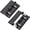 Black, variant on 3 Inch 2 Pack Spring Release Hinges, Stainless Steel Detachable Cabinet Door Hardware, One-Touch Quick Release Mechanism,Black